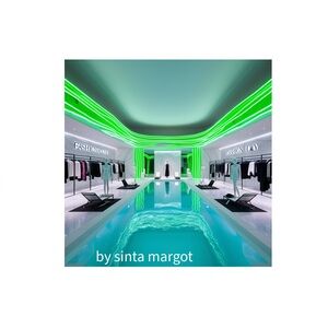 HANDCRAFTED digital art print Stylish Black Dress in a couture house design